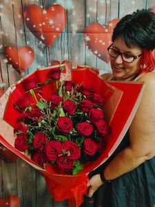 Florist: Valentines Twenty four stems of Roses