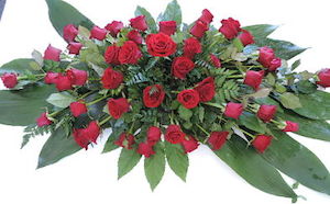 Red Roses Casket