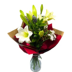 Christmas Lillies Floral Bouquet