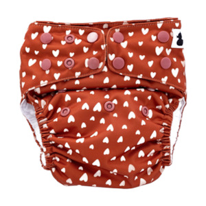 Baby wear: Rustic Hearts XL (Toddler) Cloth Nappy