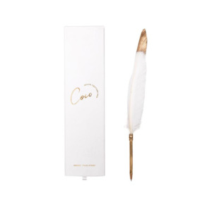 Gift: White Feather Pen