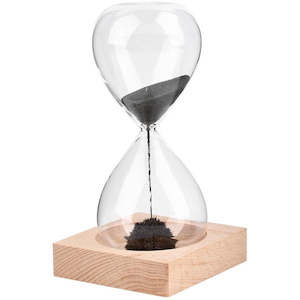 Hand-blown Magnetic Hourglass