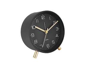 Lofty Alarm Clock with Light - Black