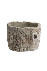 Gift: Tree Stump Cement Planter