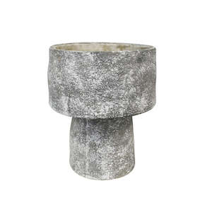 Mushroom Planter Grey Wash