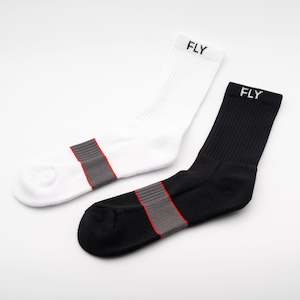 Clothing: White Fly Plain sports sock