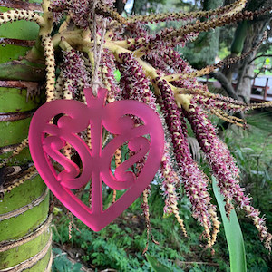 Resin Kowhaiwhai Heart Wallhanging