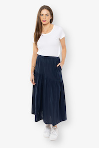 Clothing: Seeking Lola Devine Maxi Skirt denim