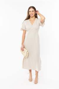 Seeking Lola  Applause Dress natural linen blend