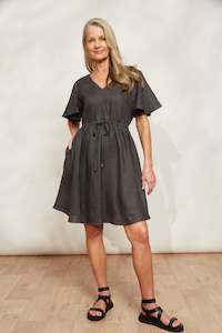 Eb &Ive Halcyon Tie Dress Oyster