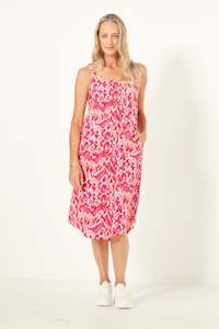 Lemon Tree Maddie Dress Berry print