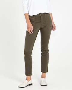 Clothing: Betty Basics Roxette stretched chino jogger Khaki