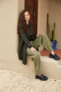 Eb & Ive Pibara Waterfall Cardy Olive one size