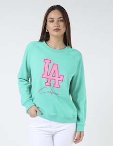 Stella+ Gemma CLASSIC SWEATER - MINT GREEN LA CALIFORNIA