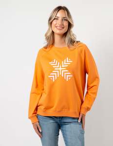 Classic Sweater - Mandarin With Candy Cross  $99.95