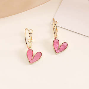 Clothing: Flying Saucers Women Heart Alloy Electroplating Stud Earrings Rose