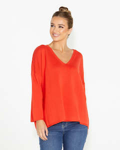 Sass Angelia reversible knit red