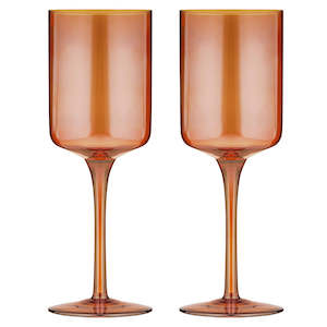 Clothing: Ladelle Verity Amber 2pk Wine Glass