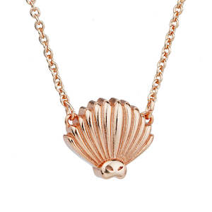 Little Taonga Piwakawaka Fantail necklace rose gold