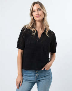 Clothing: Stella + Gemma Jonah knit top black