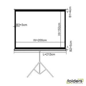 BRATECK 100' Projector Screen with Tripod