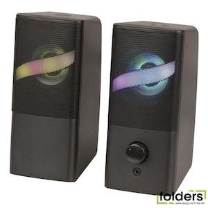 2ch powered pc stereo speakers with rgb lights