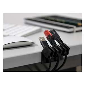 Goobay Cable Management 5 Slots Plastic, black