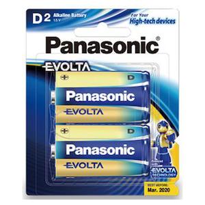 Household appliance: Panasonic Evolta D Alkaline Battery 2 Pack PA4428