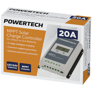 Powertech 20A MPPT Solar Charge Controller for Lithium or SLA Batteries