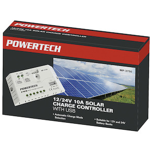 Powertech 12/24V 10A Solar Charge Controller with USB