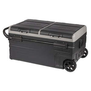 95L  Portable Low Profile Dual Zone Fridge/Freezer With Wheels And Battery Compartment