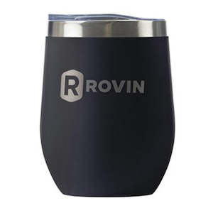 Household appliance: Rovin 350Ml Black Stainless Steel Cup With Lid GH1981