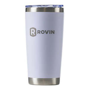 Household appliance: Rovin 590Ml White Stainless Steel Cup With Push Lid GH1985