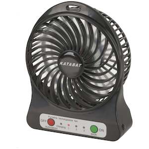 Household appliance: Mini USB Rechargeable Fan with LED Light - Black