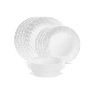 Corelle Linen Weave 12pc Dinnerware Set 1148940