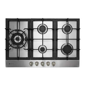 Household appliance: Parmco 770mm Gas Hob, 4 Burner + WOK, Stainless Steel HO-6-77S-4GW