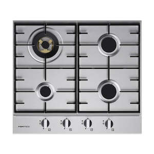 Parmco 600mm Stainless Steel, 3 Burner + WOK, Gas Cooktop HO76SGW4