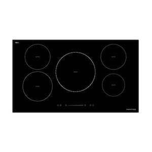 Parmco 900mm Induction, Black, 5 Element Cooktop  I  Series 3 HO39BI5