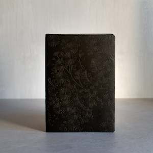 Notebook | Embossed Chrysanthemums | Black