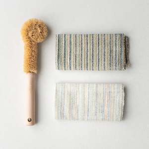 Bundle | Kitchen Brush + Linen Dish Cloths | Set of 2