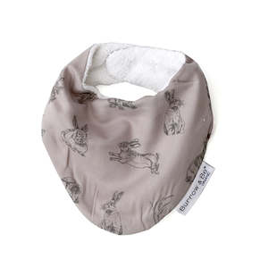 Burrow & Be | Cotton Dribble Bib | Burrowers Pattern - Grey