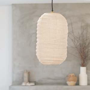 Light Shades Nz: Linen Light Shade | Lanterna - 30cm | Natural