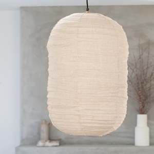 Light Shades Nz: Linen Light Shade | Lanterna - 45cm | Natural