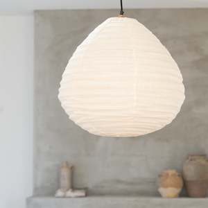 Linen Light Shade | Pear - 50cm | Off-White