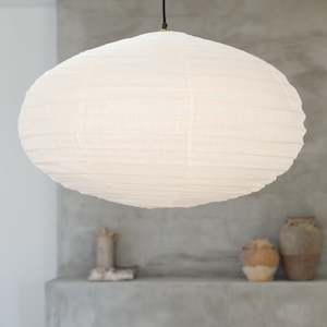 Linen Light Shade | Ovalê - 80cm | Off White