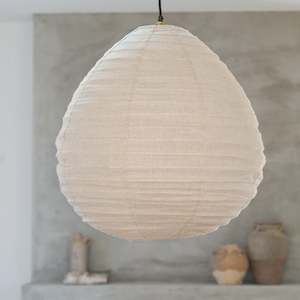 Linen Light Shade | Pear - 60cm | Natural