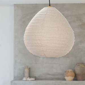 Linen Light Shade | Pear - 50cm | Natural