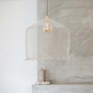 Light Shades Nz: Hand Woven Wire Light Shade | Whimsy | Silver