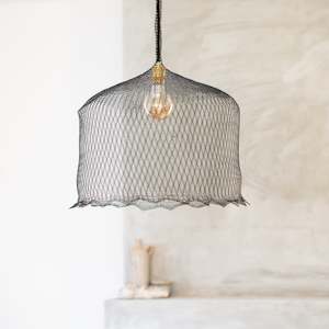 Hand Woven Wire Light Shade | Whimsy | Black