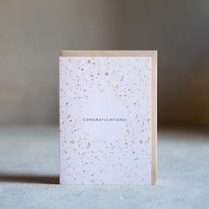 Folklore Greeting Card | Congratulations (Black & Gold)